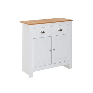 Kummut 81 cm, valge/tamm