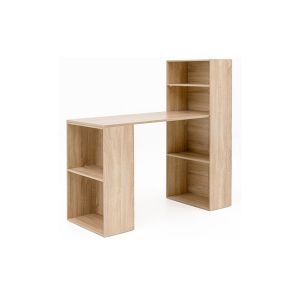 Kirjutuslaud riiuliga 120 x 120 x 53 cm, sonoma tamm