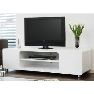 TV-alus 160 cm, valge kõrgläige